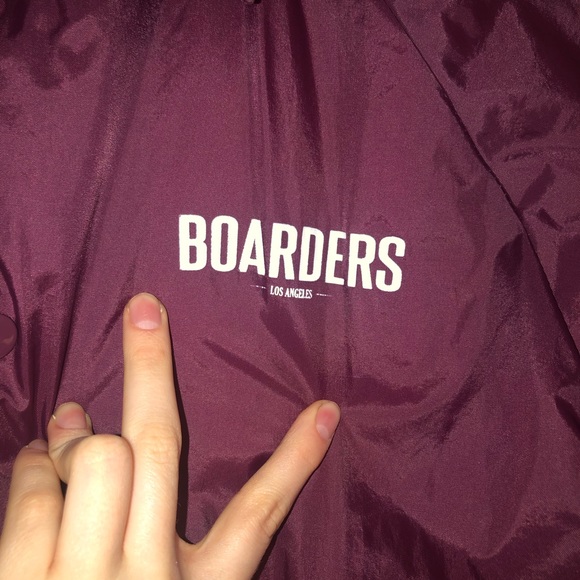 Maroon Boarders Windbreaker - Picture 2 of 5